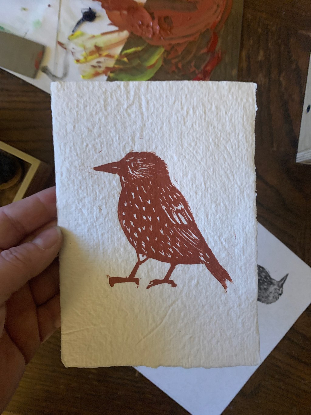 Starling on Handmade&nbsp;Paper